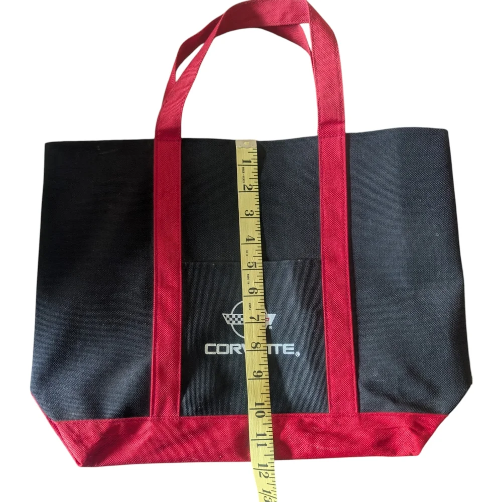 Corvette Canvas Red & Black Tote - Picture 3 of 6